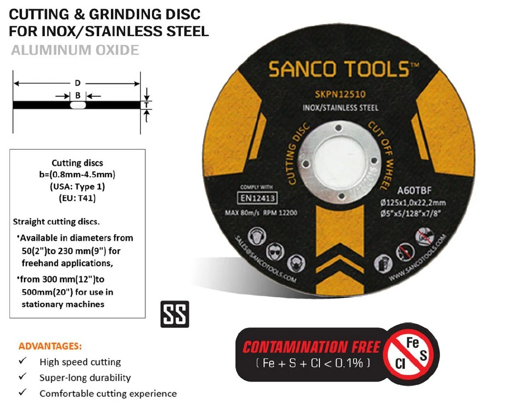 115mm Super Thin Metal Cutting Disc Cut off Wheel with MPa Certificate /Stainless Cutting